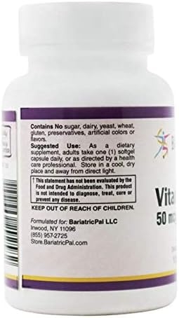 BariatricPal Vitamin D-3 50mcg (2,000 IU) Softgels (100 Count)