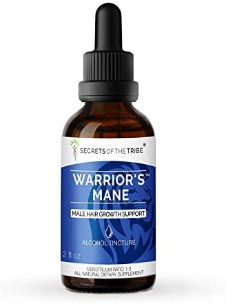Secrets Of The Tribe - Warrior's Mane, Herbal Supplement Blend Drops Alcohol Liquid Extract, Hair Growth Support (2 fl oz)