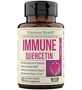 Immune Support with Quercetin 500mg, Vitamin C, Zinc and Bromelain - Daily Supplement for Adults ...