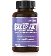Zentastic Herbal Sleep Aid – Natural Healthy Sleep (1013mg) – Melatonin, Valerian, Suntheanine, M...