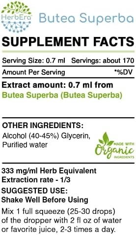 Butea Superba Tincture A120 (2pcs) Alcohol Extract, Wildcrafted Butea Superba (Butea Superba) Dried Root (2x4 fl oz)
