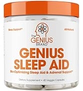 Genius Natural Sleep Aid Supplement, 40 Capsules - Smart Sleeping Pills & Adrenal Fatigue Supplem...