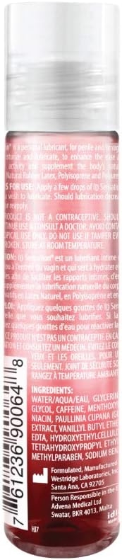 ID Lubricants Sensation Personal Warming, Water based, Red