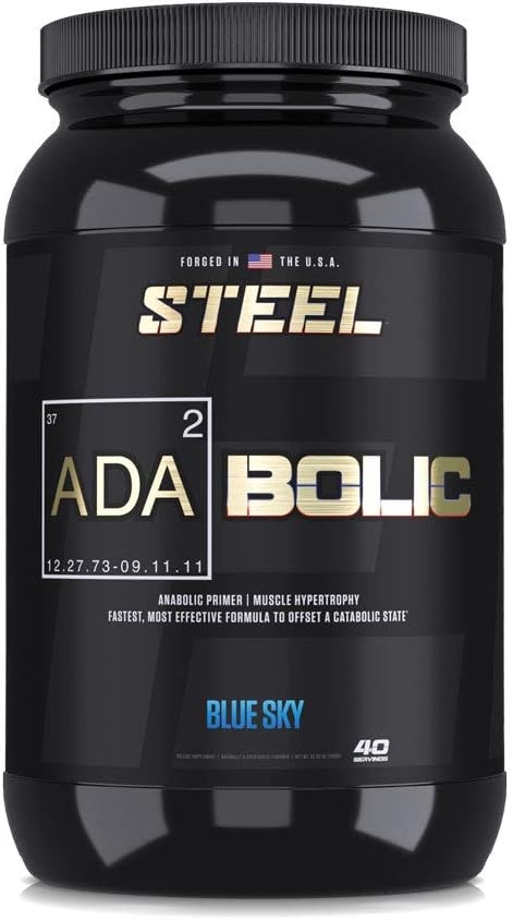 Steel Supplements ADABolic Pre & Post Workout Muscle Recovery Drink, Muscle Builder for Men & Women | Restores Muscle Glycogen for Natural Growth | Blue Sky | 40 Servings, 3.75lbs