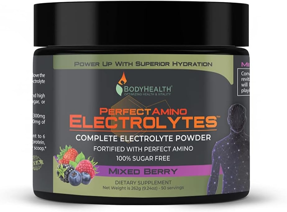 PerfectAmino Electrolytes - Orange Slice Flavor (50 Servings): Complete Electrolyte Powder with Perfect Amino, Sugar Free