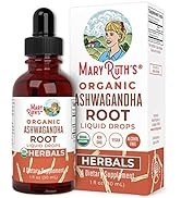 Ashwagandha Root Liquid Drops by MaryRuth's, Organic Drops to Alleviate Stress & Regulate Homeost...