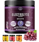 KeyNutrients Electrolytes Powder: Zero Calorie Grape Electrolyte Powder in 90 Servings Hydration ...
