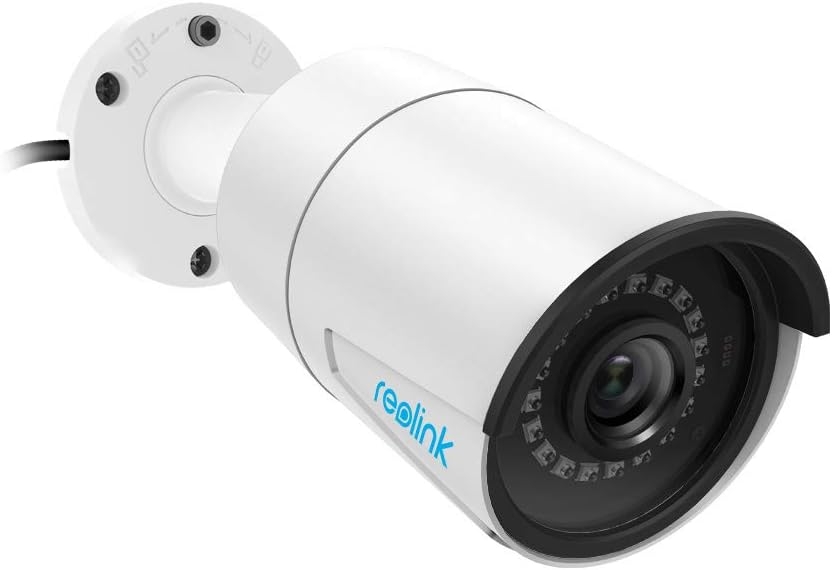 REOLINK 5MP(2560x1920@30FPS) PoE Camera Outdoor/Indoor IP Security Video Surveillance, IP66 Waterproof, IR Night Vision, Motion Detection, Work with Smart Home, Up to 128GB Micro SD Card, RLC-410-5MP