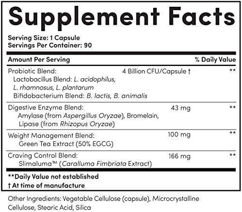 Nucific® Bio-X4 4-in-1 Weight Management Probiotic Supplement, 90 Count.