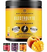 KeyNutrients Electrolytes Powder: Zero Calorie Watermelon/Peach Mango/Orange/Grape Electrolyte Po...