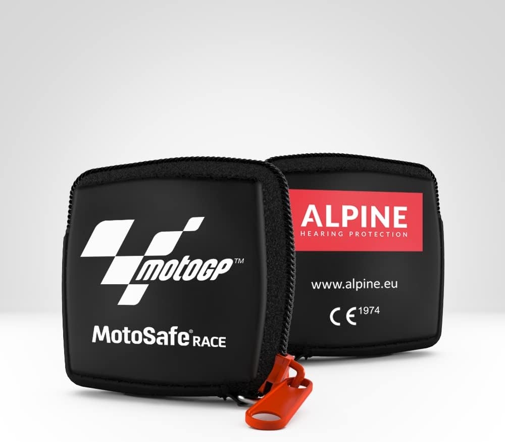 Alpine MotoSafe Race [Official MotoGP Edition] - Motorcycle Reusable Earplugs for Wind Noise Reduction - Ultra Soft Comfortable Filter Hearing Protection for Motor Racing, Touring & Riding, 1 Pair