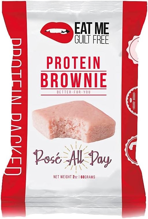 Eat Me Guilt Free Protein Blondie - Rose All Day (12 Pack) Low Carb Snack or Dessert, 14g Protein
