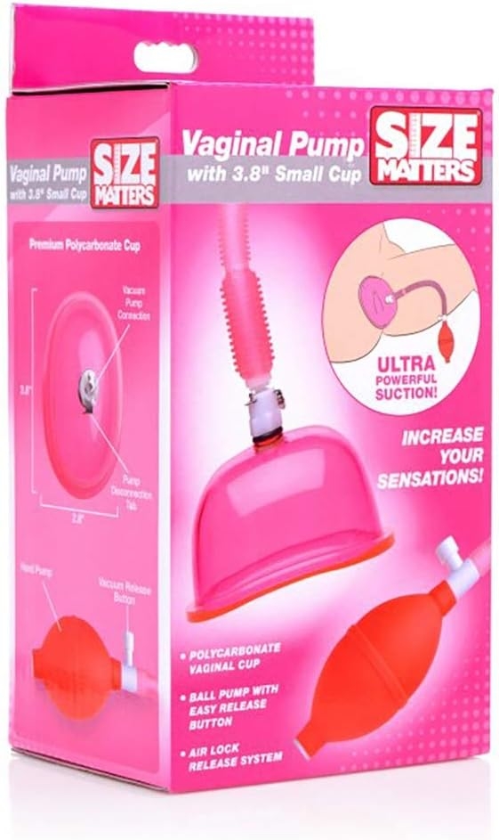 Size Matters Vaginal Pump with 3.8" Small Cup, Pink
