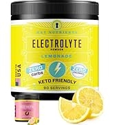 KeyNutrients Electrolytes Powder: Zero Calorie Lemonade/Pink Lemonade Electrolyte Powder in 90, 4...