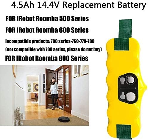4.5Ah Ni-MH Battery Compatible with iRobot Roomba R3 500 600 800 900 Series Vacuum 530 550 560 620 630 650 800 870