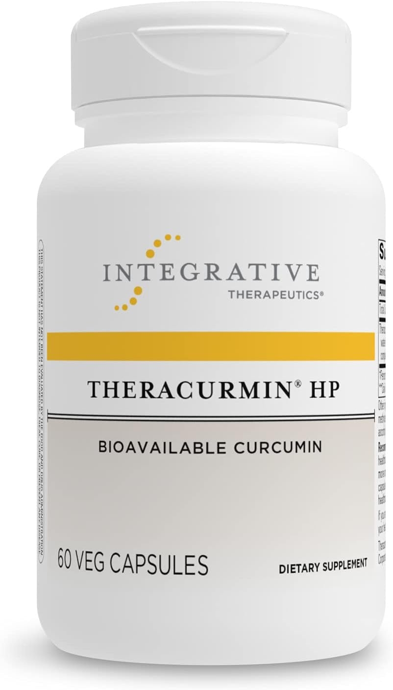 Integrative Therapeutics - Theracurmin HP - Turmeric, Curcumin Supplement - 27x More Bioavailable - High Absorption Turmeric - Relief of Minor Pain Due to Occasional Overuse - Vegan - 60 Capsules