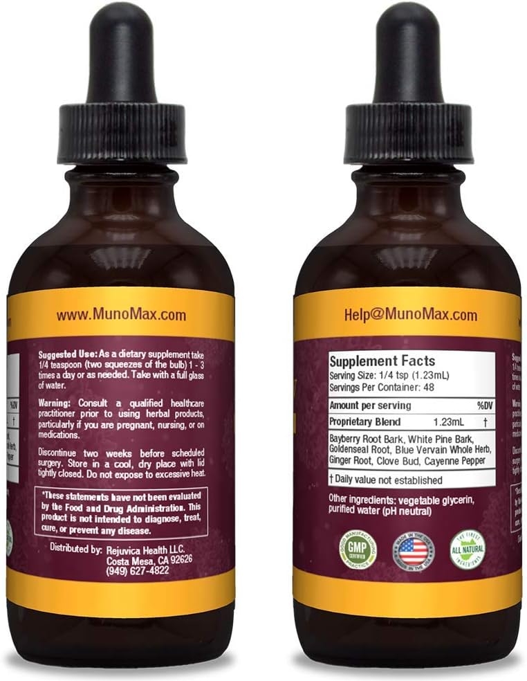 MunoMax & MunoNow - Immune Support + Soothing Syrup | All-Natural Liquid Formula for 2X Absorption | Elderberry, Echinacea, Ginger & More! (6)