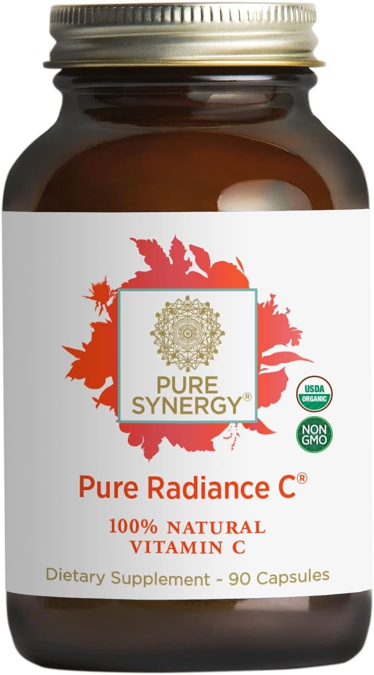 Pure Synergy Pure Radiance C | 90 Capsules | Made with Organic Ingredients | Non-GMO | Vegan | 100% Natural Vitamin C with Organic Camu Camu Extract