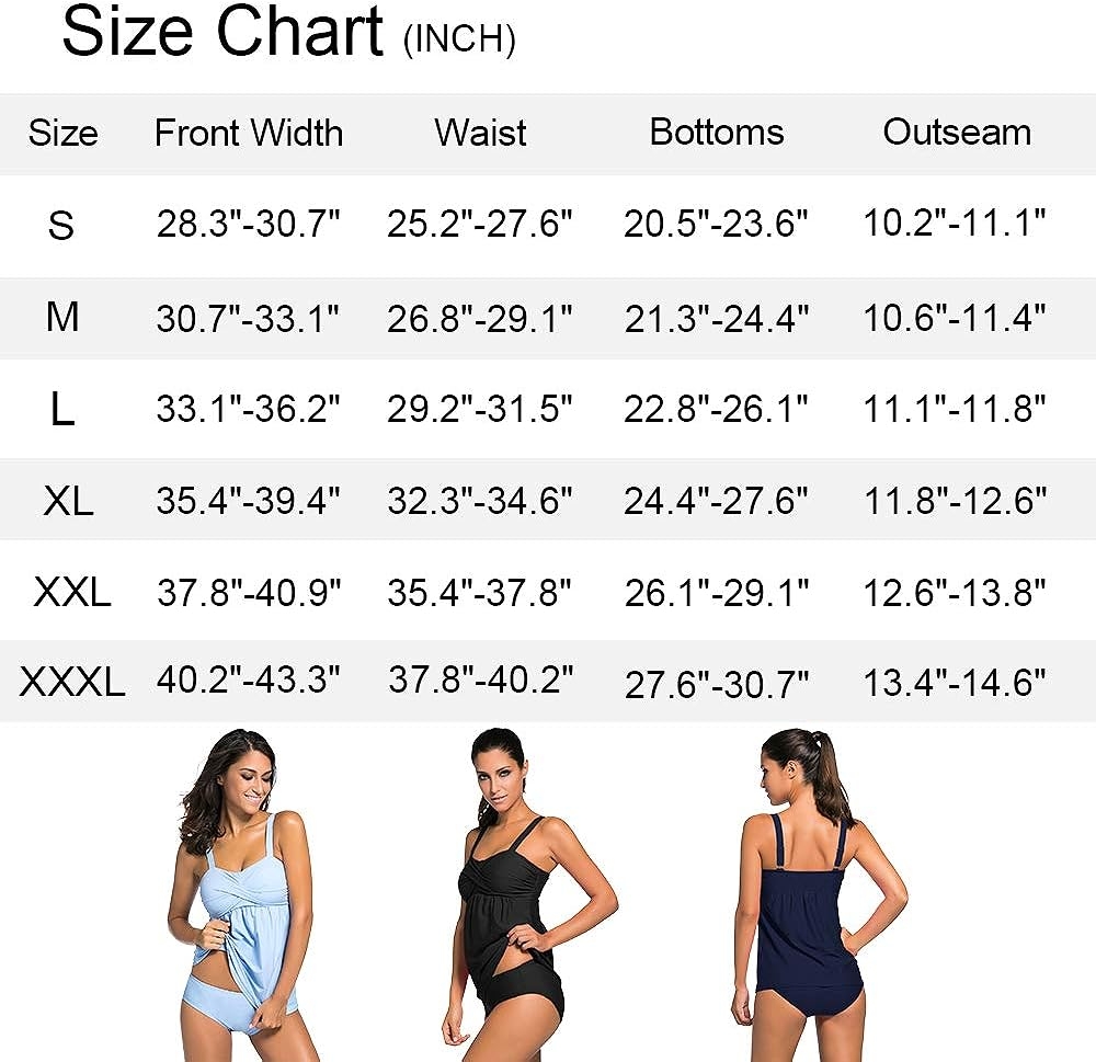 ZNCMRR Women's Stripe Tankini Top Bikini Swimwear with Brief Plus Size