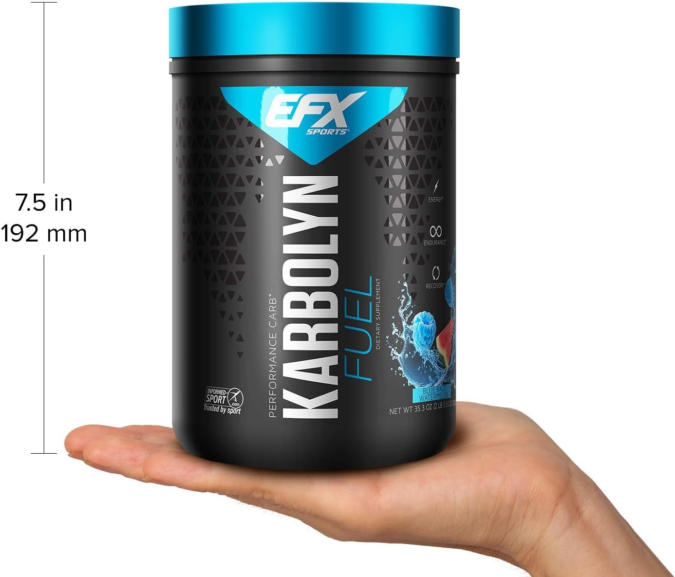 EFX Sports Karbolyn Fuel | Pre, Intra, Post Workout Carbohydrate Supplement Powder | Carb Load, Energize, Improve & Recover Faster | Easy to Mix | Blue Razz Watermelon (2LB 3.3 OZ)…