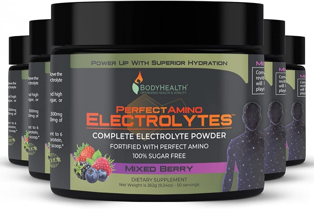 PerfectAmino Electrolytes - Orange Slice Flavor (50 Servings): Complete Electrolyte Powder with Perfect Amino, Sugar Free