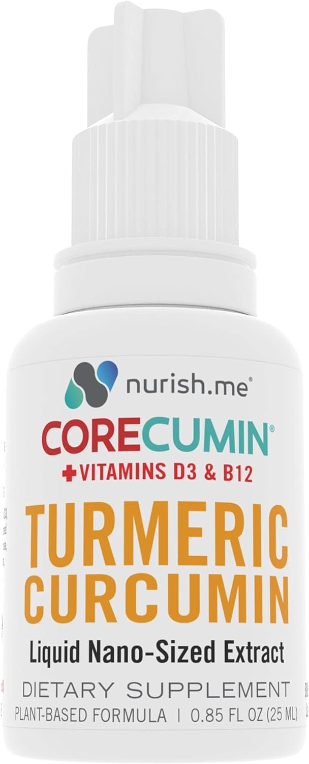 CoreCumin - Liquid Turmeric Curcumin Supplement - 2 Month Supply - Nano-Sized Curcumin for Enhanced Absorption- Antioxidant, Anti-Inflammatory Supplement