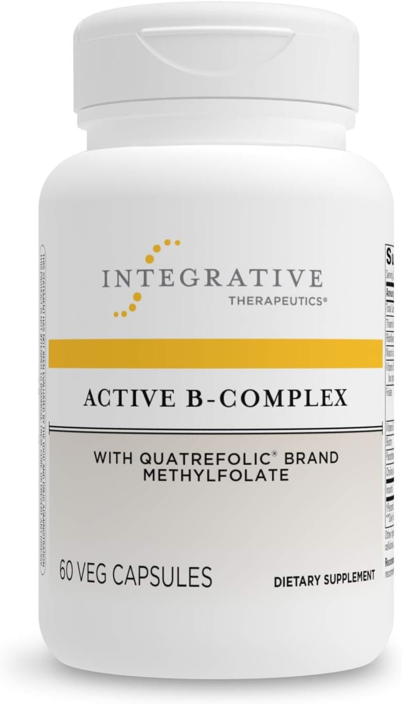 Integrative Therapeutics - Active B-Complex - Energy Production*- with 8 B-Vitamins, Vitamin B12, Folate, Choline - 60 Capsules