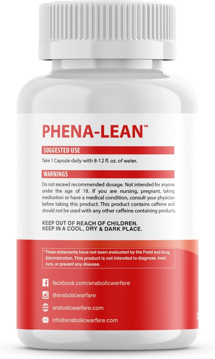 Anabolic Warfare Phena-Lean Premier Supplement from Thermogenic Body Composition Supplement – Fuel Your Fire, Supports Energy and Focus* - 60 Capsules.