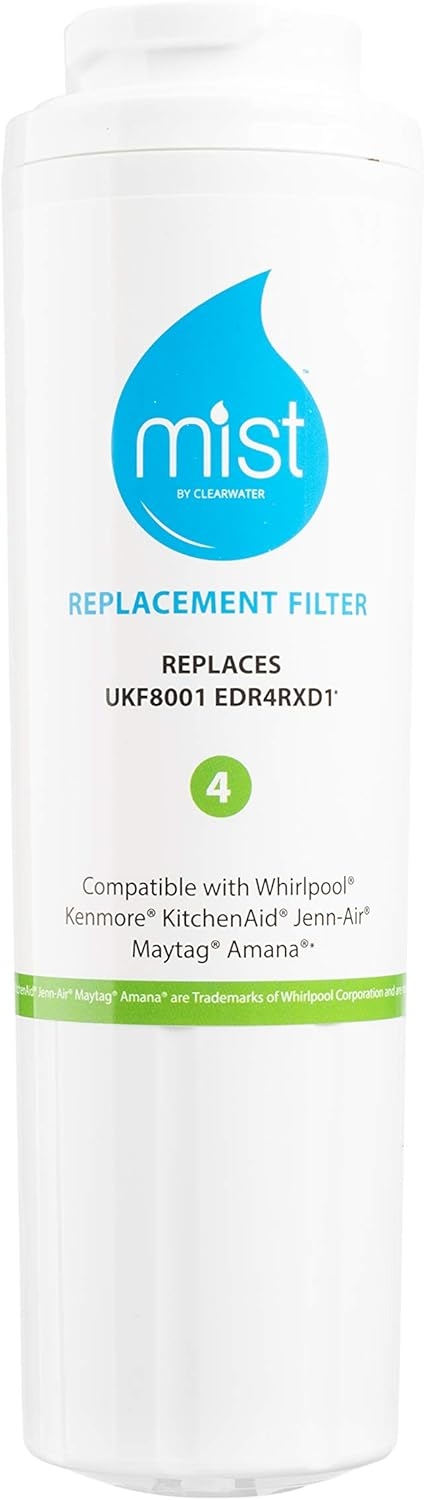 Mist UKF8001 Replacement For Whirlpool Maytag, 4396395, EDR4RXD1, Pur Filter 4, Kenmore 46-9005, Refrigerator Water Filter