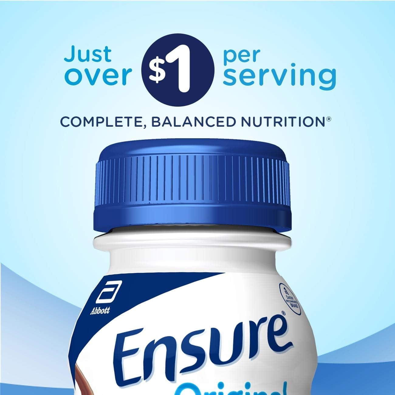 Ensure Original Nutrition Shake with 9 grams of protein, Meal Replacement Shakes, Milk Chocolate, 8 fl oz, 24 Count