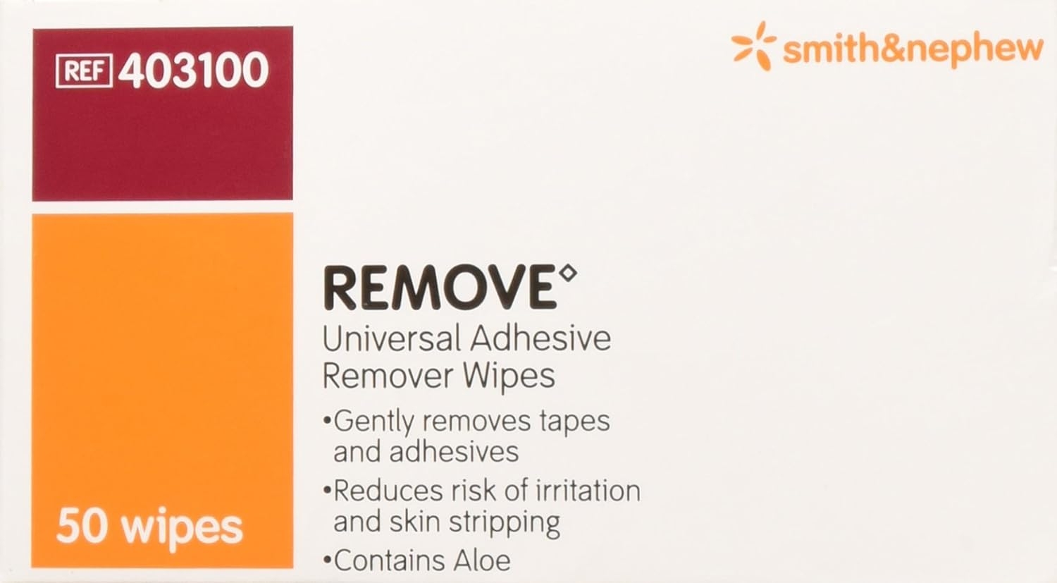 Remove Adhesive Remover Wipes 403100, 50-Count (1-Pack)