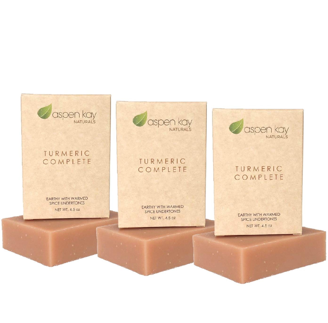 Turmeric Soap - Made with Natural and Organic Ingredients. Gentle Soap. 4.5oz Bar. (Turmeric Complete 3 Pack)