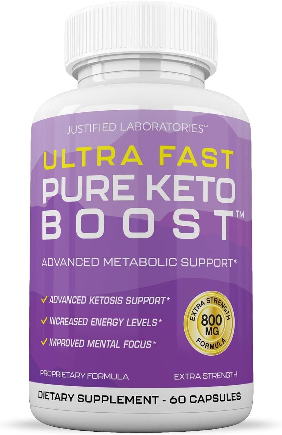Ultra Fast Pure Keto Boost Pills Advanced BHB Ketogenic Supplement Exogenous Ketones Ketosis Support for Men Women 60 Capsules 1 Bottle
