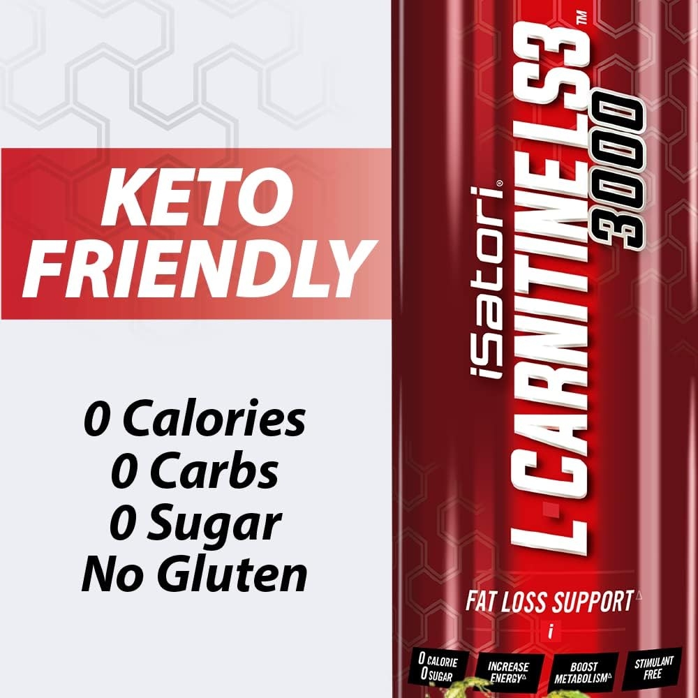 iSatori L-Carnitine LS3 Concentrated Liquid Fat Burner and Metabolism Activator - Fat Loss for Health and Fitness - Keto Friendly Weight Loss - Stimulant Free - Bombsicle 3000mg (32 Servings)
