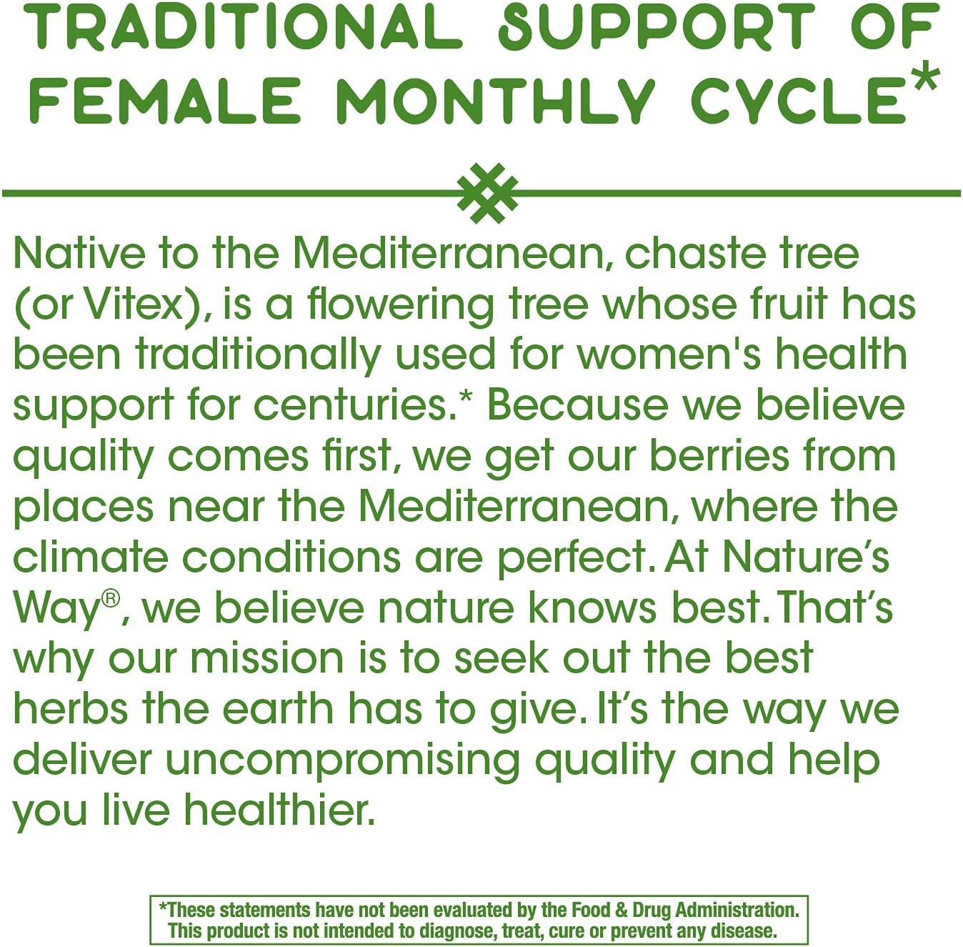Nature’s Way Vitex Fruit, Traditional Support of Monthly Cycle, Vegan, Non-GMO, 320 Capsules