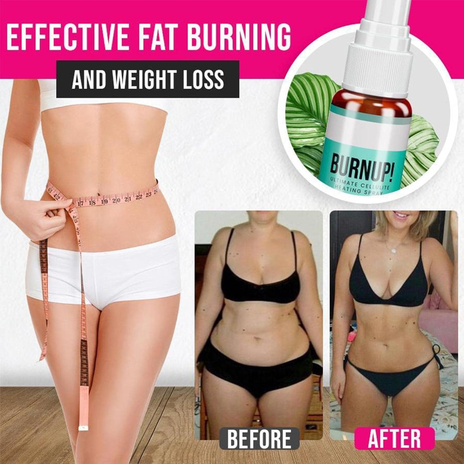 Ultimate Cellulite Heating Spray Tightening Cellulite Cream Improves Elasticity Plumps Sagging Skin Reduces Fat And Inhibits The Formation Of Fat Cells (1PCS)
