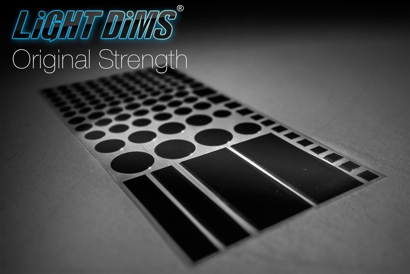 LightDims Original Strength - Light Dimming LED Covers and Light Dimming Sheets for Routers, Electronics and Appliances and More. Dims 50-80% of Light, in Minimal Packaging.
