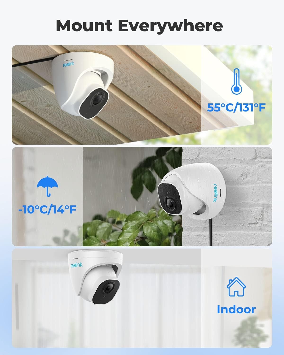 REOLINK PoE IP Camera Outdoor 5MP(2560x1920 at 30 FPS) HD Video Surveillance Work with Smart Home, 100ft IR Night Vision, Motion Detection, Up to 128GB Micro SD Card(Not Included), RLC-520