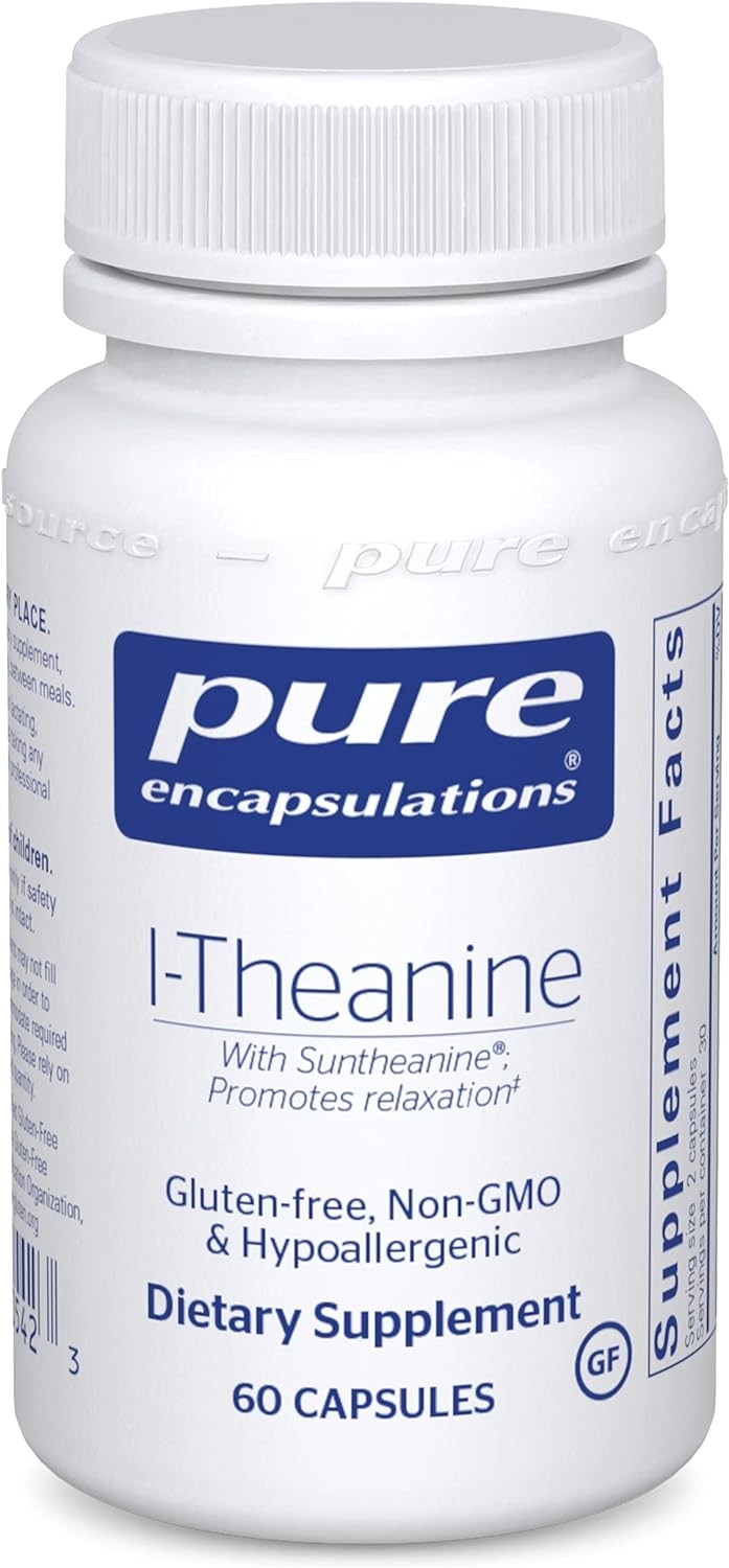 Pure Encapsulations L-Theanine | Amino Acid Supplement for Relaxation and Wellness* | 60 Capsules