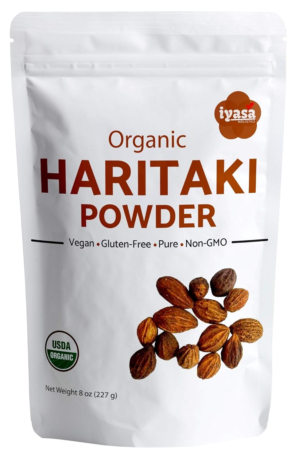 Organic Haritaki Fruit Powder Harde Harad Terminalia chebula Kadakapudi 4Oz 113Gm Digestion Gas Relief Healthy Bowel Function Ayurveda Superfood Resealable Pouch