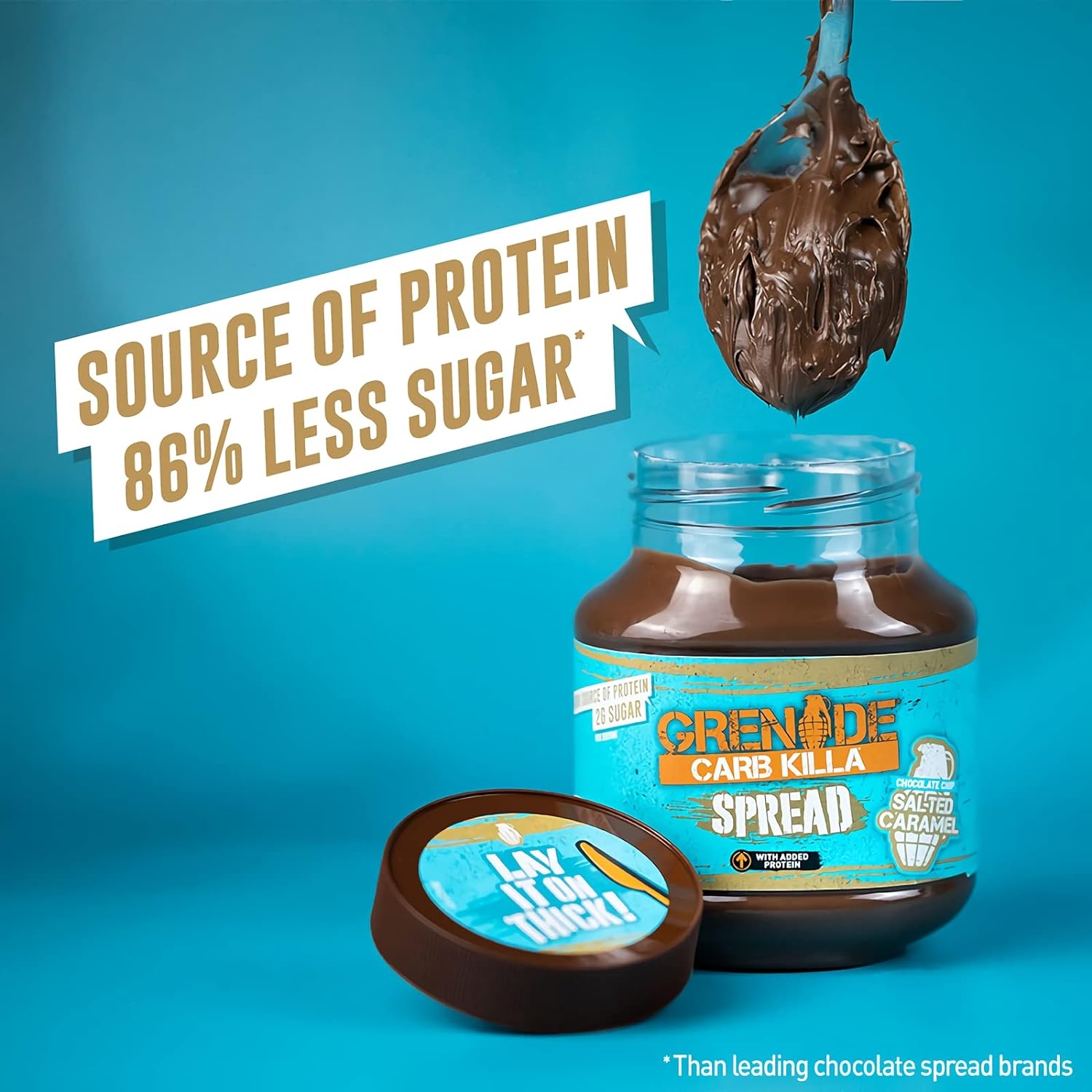 Grenade Carb Killa Protein Chocolate Spread | 7g High Protein Hazelnut Snack | High Protein Low Sugar | Gluten Free No Stir | Hazel Nutter, 12.7oz