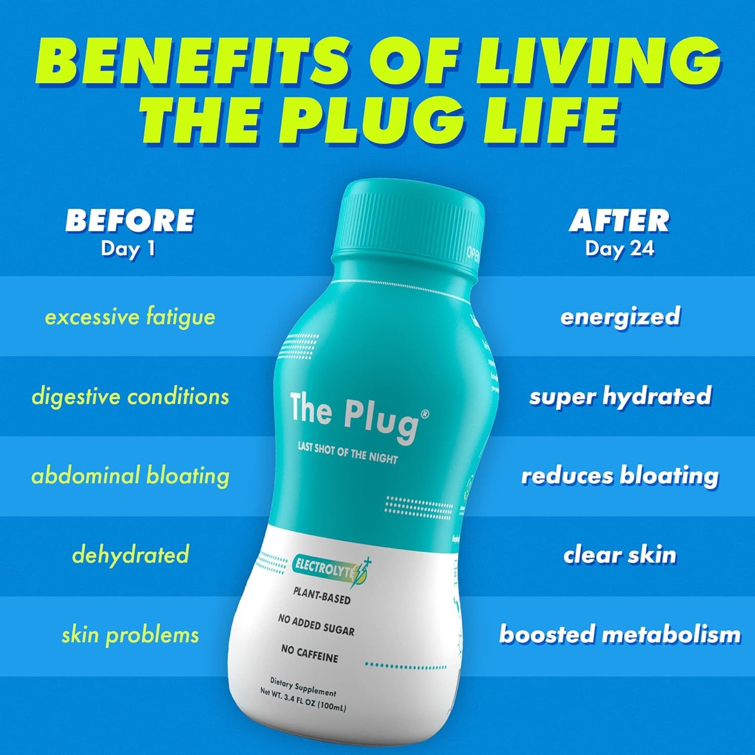 The Plug Liver Cleanse Detox & Repair Drink, 6-Pack - All-Natural Plant-Based Electrolyte Recovery & Liquid Hydration Pack - Fatty Liver Renew & Liver Health Complex - Liver Support Supplement