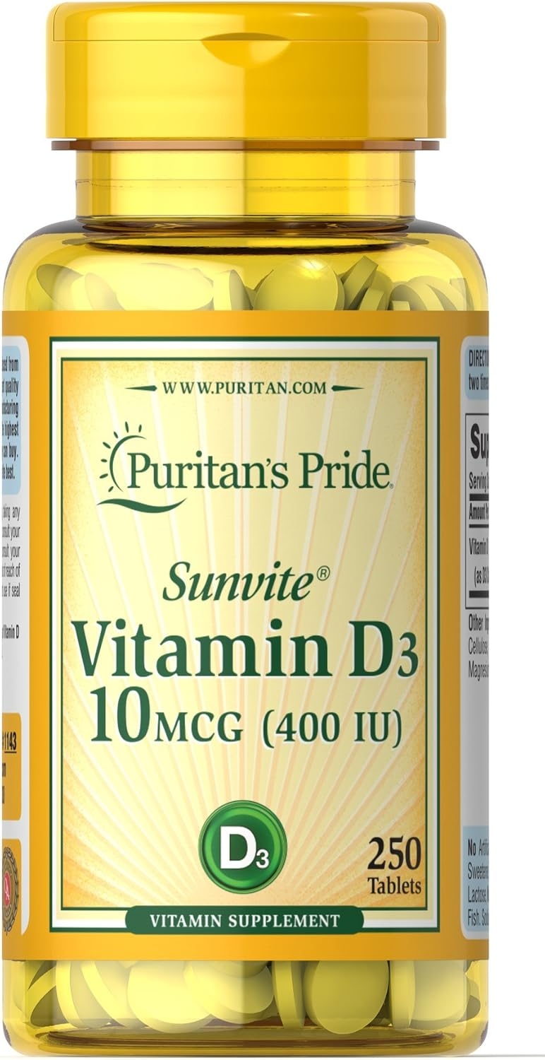 Puritans Pride Vitamin D3 10 Mcg 400 Iu 250 Tablets Suuforestnet 9614