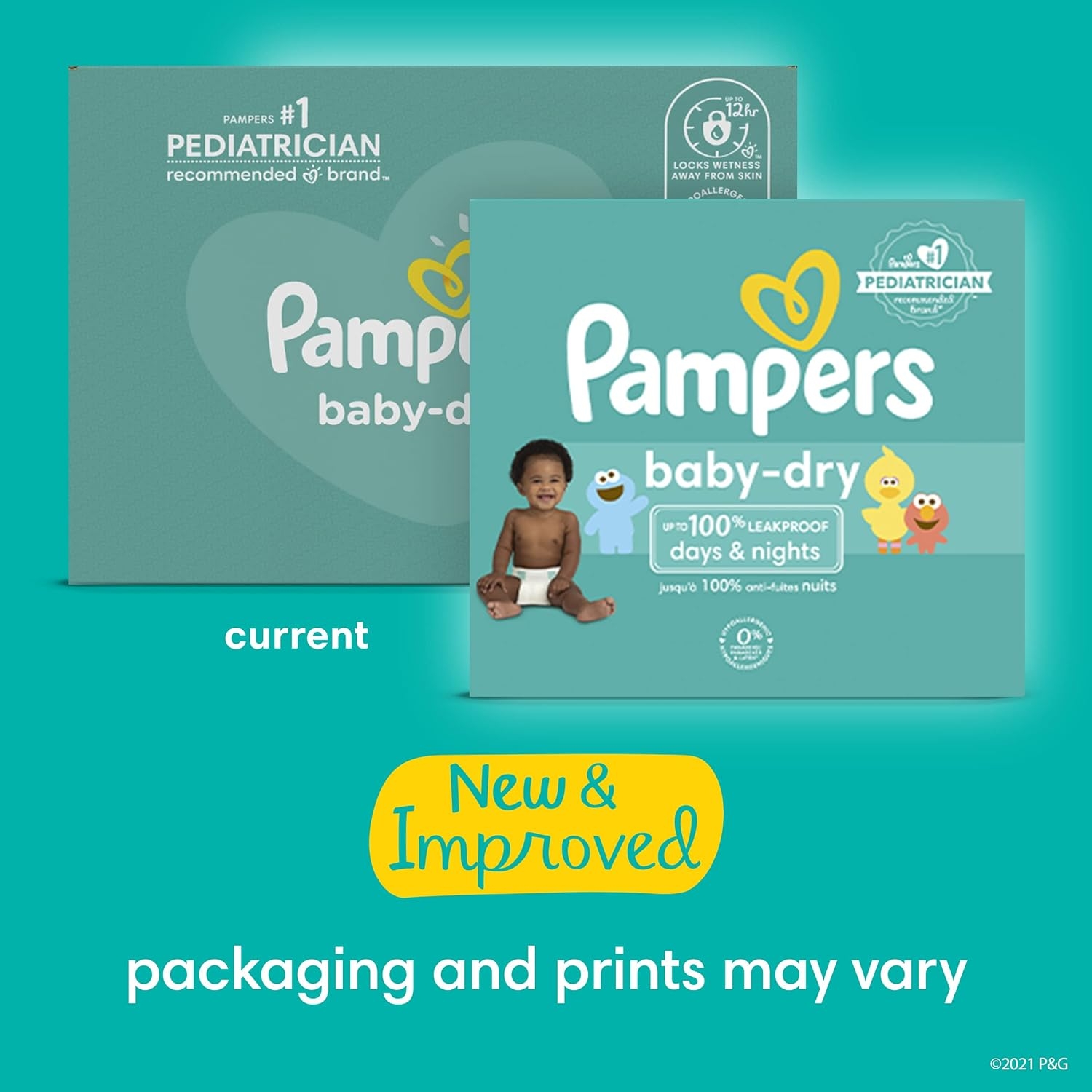 Diapers Size 6, 64 Count - Pampers Baby Dry Disposable Baby Diapers, Super Pack, Packaging & Prints May Vary