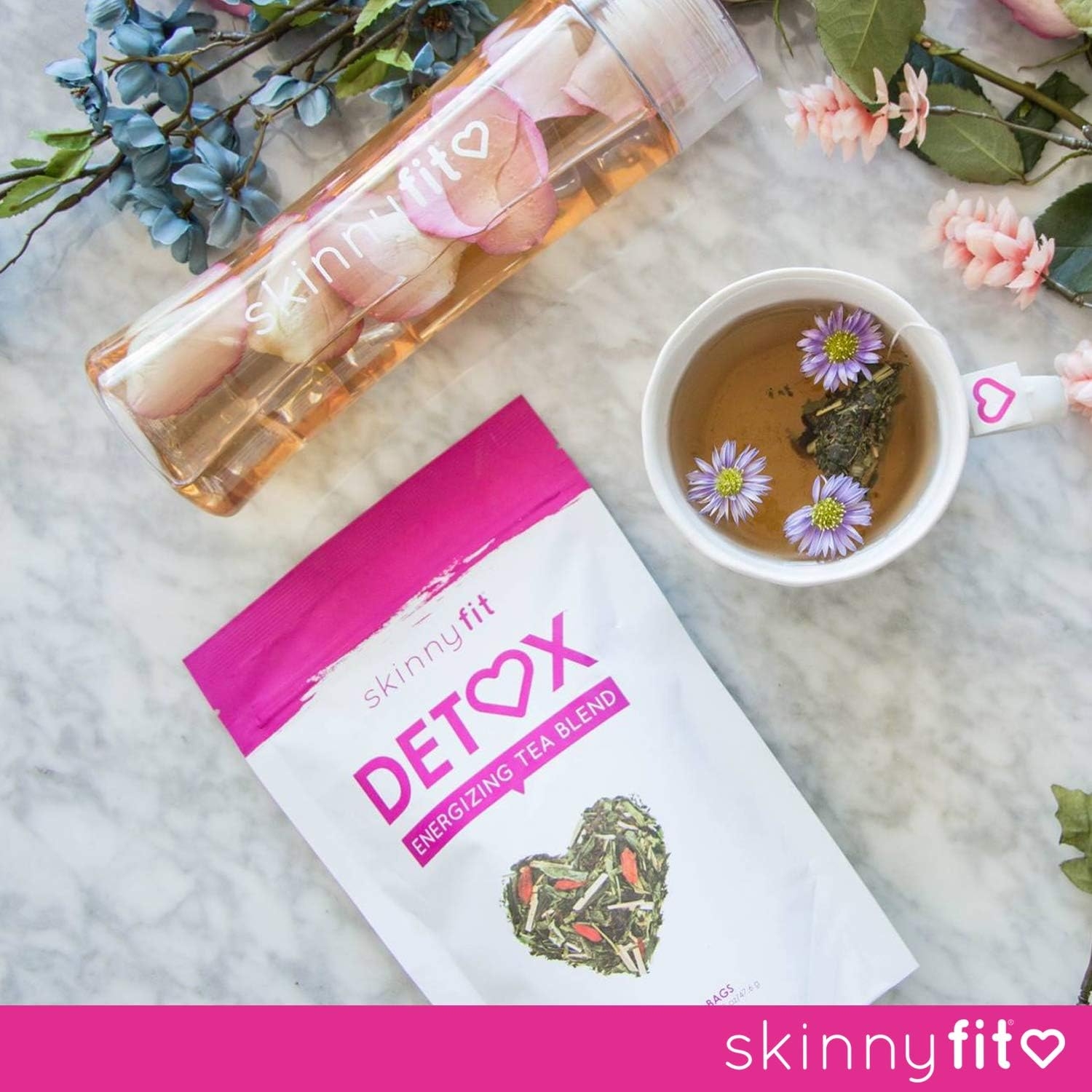 SkinnyFit Detox Tea: All-Natural, Laxative-Free, Supports A Healthy Weight, Helps Reduce Bloating, Natural Energy, Supports Immune System, Vegan, 28 Servings