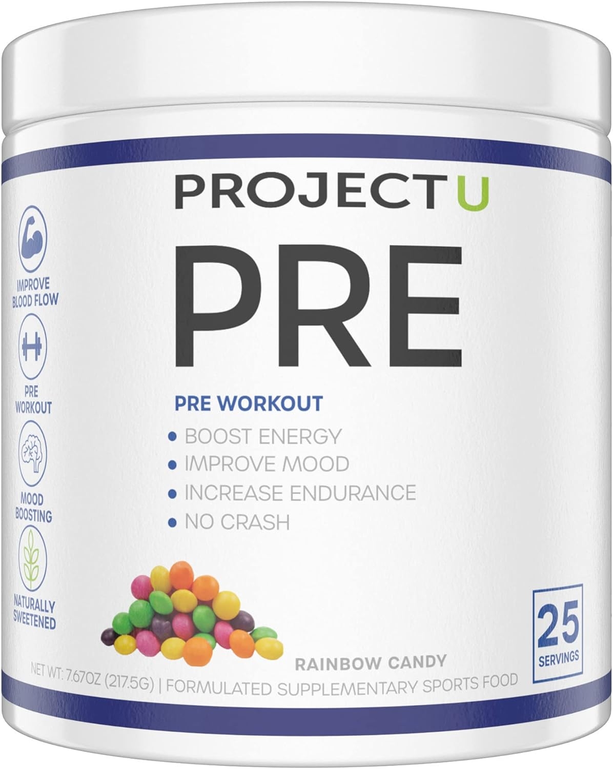 Project U PRE, Pre Workout 100% Plant Based Pre Workout Supplement, Improve Muscle Endurance, Reduce Fatigue, and Stay Focused, Increase Nitric Oxide Production, Train Harder and Longer