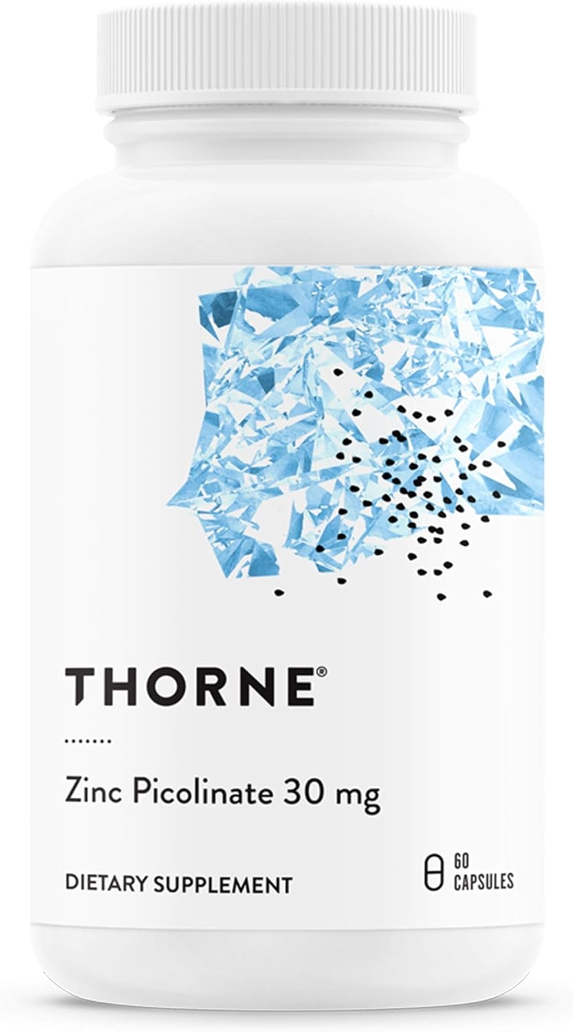 Thorne Research - Zinc Picolinate 30 mg - Well-Absorbed Zinc Supplement for Growth and Immune Function - 60 Capsules