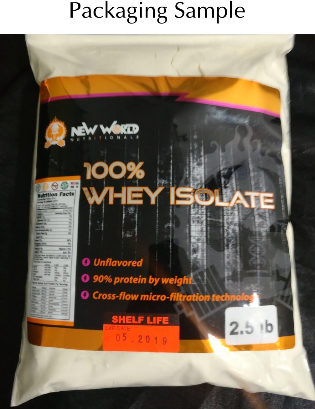 New World Nutritionals Low-Carb 100% Natural Whey Isolate, Supports Lean Muscle Development, Factory Direct,Outrageously Delicious (Chocolate, 3 Pound)