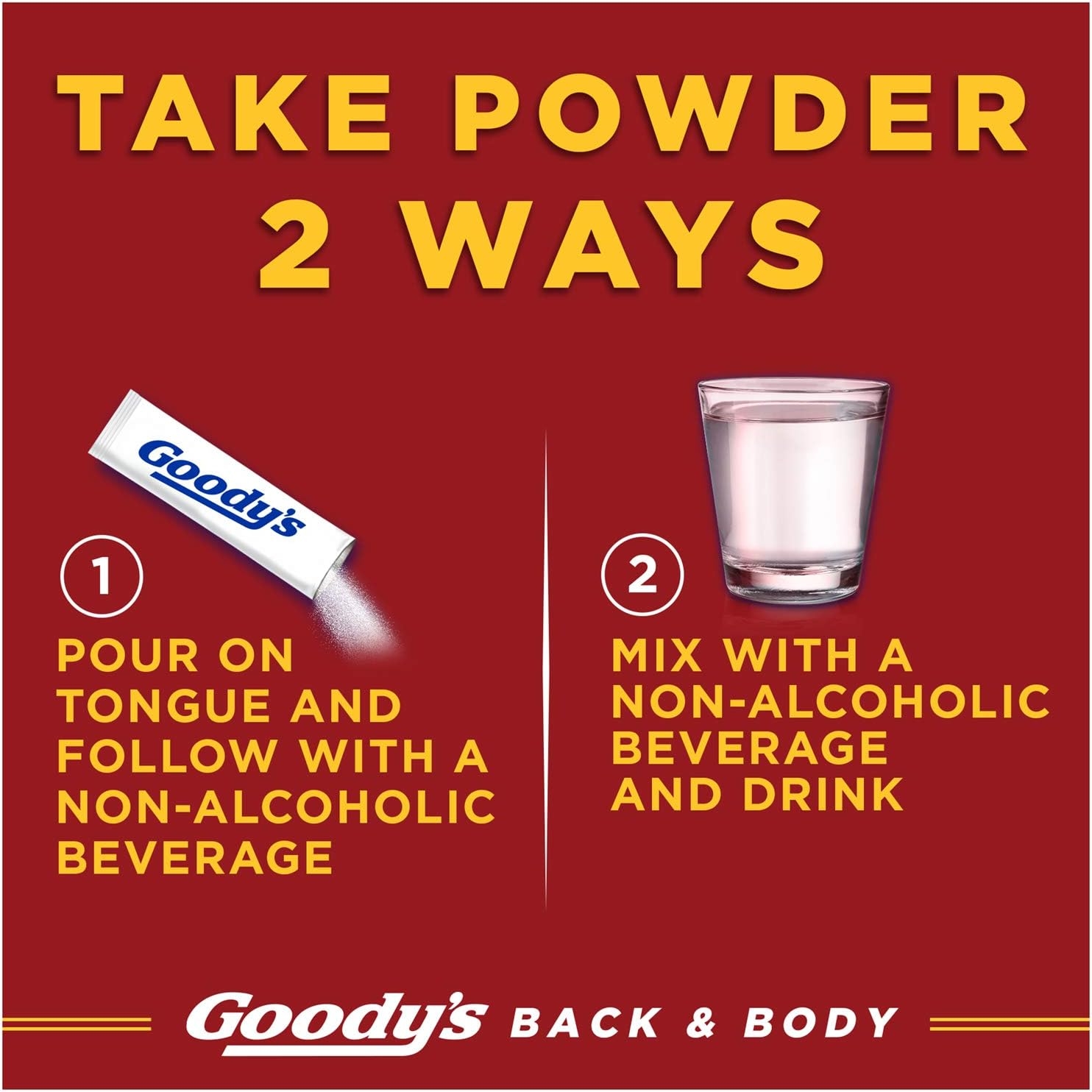 Goody's Back and Body Pain Relief Powder, 6 Powder Sticks, 12 Pack
