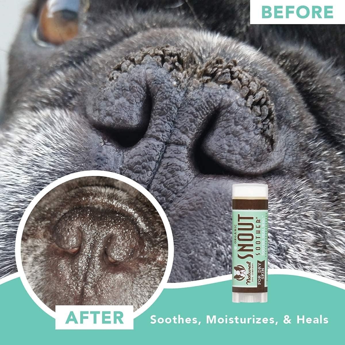 Natural Dog Company Snout Soother, Dog Nose Balm for Chapped, Crusty and Dry Dog Noses, Organic, All Natural Ingredients